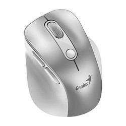 Genius Ergo 9000S Pro Mysz bezprzewodowa, srebrna, 2400DPI