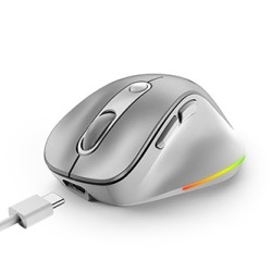 Genius Ergo 9000S Pro Mysz bezprzewodowa, srebrna, 2400DPI