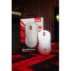 Marvo NIRO 60 Mysz biała, 12000DPI, Tri-Mode