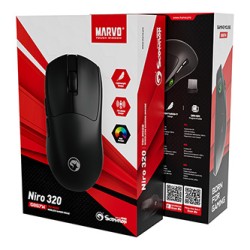 Marvo NIRO 320 Mysz czarna, 8000DPI, Tri-Mode, EOL