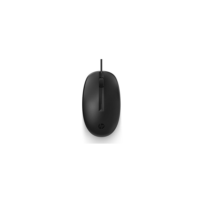 HP 125 Wired Mouse Mysz przewodowa, czarna, 1200DPI