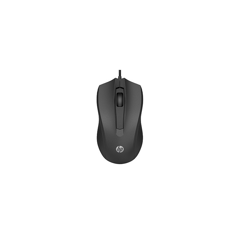 HP 100 Mysz przewodowa, czarna, 1600DPI