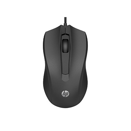 HP 100 Mysz przewodowa, czarna, 1600DPI