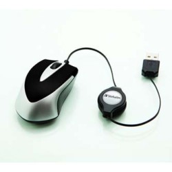 Verbatim Go Mini 49020 Mysz przewodowa, czarna, 1000DPI