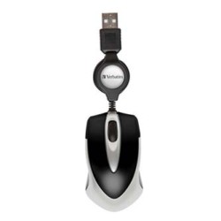 Verbatim Go Mini 49020 Mysz przewodowa, czarna, 1000DPI