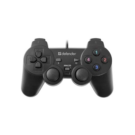 Gamepad Defender Omega, 12przycisk, USB, czarny, wibrujący, Windows R XP/VISTA/7/8/10