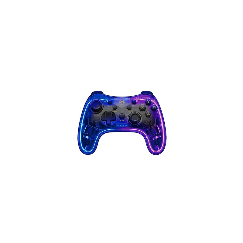 Gamepad Marvo GHOST 40, bezprzewodowy, 17przycisk, wielokierunkowy, przezroczysty
