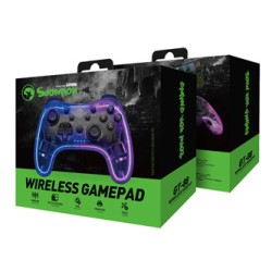 Gamepad Marvo GHOST 40, bezprzewodowy, 17przycisk, wielokierunkowy, przezroczysty