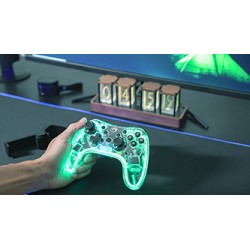Gamepad Marvo GHOST 40, bezprzewodowy, 17przycisk, wielokierunkowy, przezroczysty