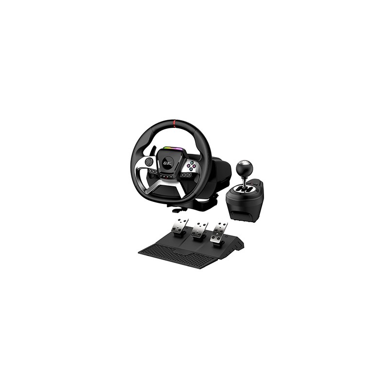 Kierownica Genius GX Gaming SpeedMaster X5 FF, kierownica z pedałami i dźwignią zmiany biegów, USB-C, czarny, PC, PS4, XBOX One