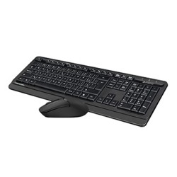 A4Tech FG1012 Zestaw klawiatur bezprzewodowa CZ, czarna z myszą optyczną bezprzewodową, AA, klasyczna, 2.4 [Ghz]