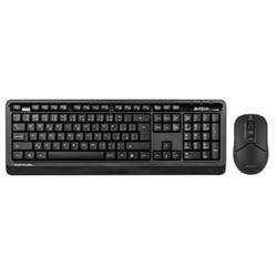 A4Tech FG1012S Zestaw klawiatur CZ, czarna z myszą optyczną bezprzewodową, 2.4 [Ghz]