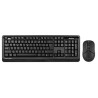 A4Tech FG1012S Zestaw klawiatur CZ, czarna z myszą optyczną bezprzewodową, 2.4 [Ghz]