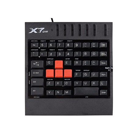 A4Tech X7 G100 klawiatura przewodowa (USB) czarna