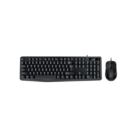 Genius KM-170 COPILOT zestaw klawiatura przewodowa (USB) CZ/SK, czarna z optyczną myszką