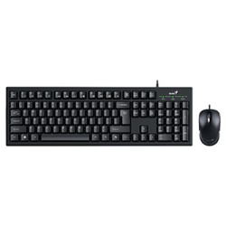 Genius KM-100SE COPILOT zestaw klawiatura przewodowa (USB) CZ/SK, czarna z optyczną myszką