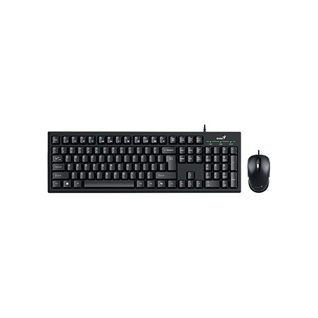 Genius KM-100SE COPILOT zestaw klawiatura przewodowa (USB) CZ/SK, czarna z optyczną myszką