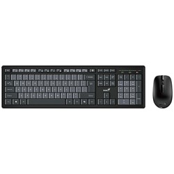 Genius Smart KM-8200 COPILOT zestaw klawiatura CZ/SK, czarno-szara z myszą optyczną bezprzewodową, klasyczna