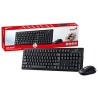 Genius KM-8101 COPILOT zestaw klawiatura bezprzewodowa CZ/SK, czarna z myszą optyczną bezprzewodową, 1x AAA, 1x AA, multimedialn