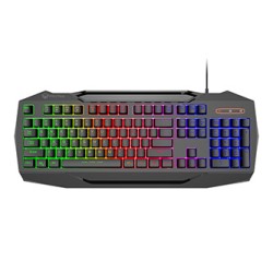 Meetion C490 zestaw klawiatura przewodowa (USB) US, czarna mysz dla gracza, podkładka, klawiatura