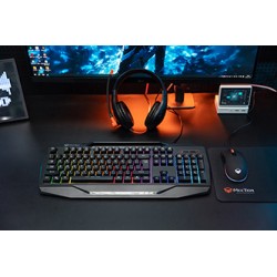 Meetion C490 zestaw klawiatura przewodowa (USB) US, czarna mysz dla gracza, podkładka, klawiatura