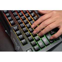 Meetion C490 zestaw klawiatura przewodowa (USB) US, czarna mysz dla gracza, podkładka, klawiatura