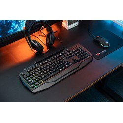 Meetion C490 zestaw klawiatura przewodowa (USB) US, czarna mysz dla gracza, podkładka, klawiatura