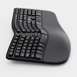 Powerton ERGO LANA Klawiatura ergonomiczna przewodowa (USB) CZ/SK, czarna
