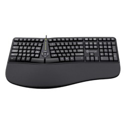 Powerton ERGO LANA Klawiatura ergonomiczna przewodowa (USB) US, czarna