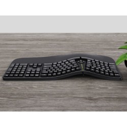 Powerton ERGO LANA Klawiatura ergonomiczna przewodowa (USB) US, czarna