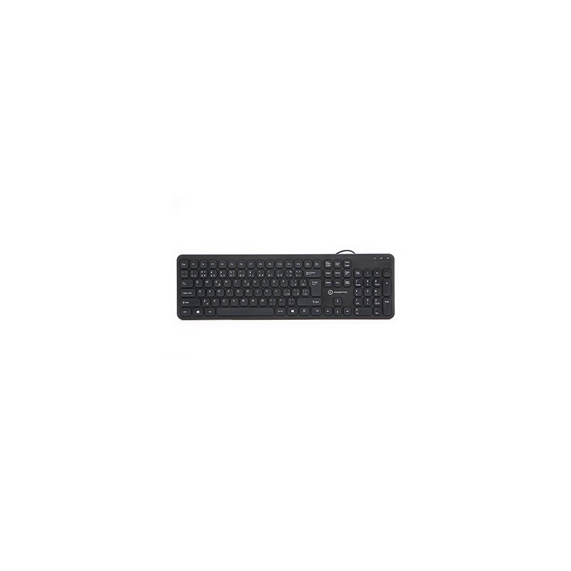 Powerton LIFE SLIM Klawiatura przewodowa (USB) CZ/SK, czarna