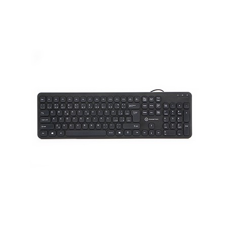 Powerton LIFE SLIM Klawiatura przewodowa (USB) CZ/SK, czarna