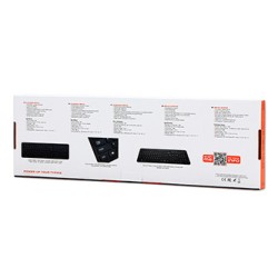 Powerton LIFE SLIM Klawiatura przewodowa (USB) CZ/SK, czarna