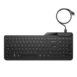 HP 400 Backlit klawiatura przewodowa (USB) CZ, czarna