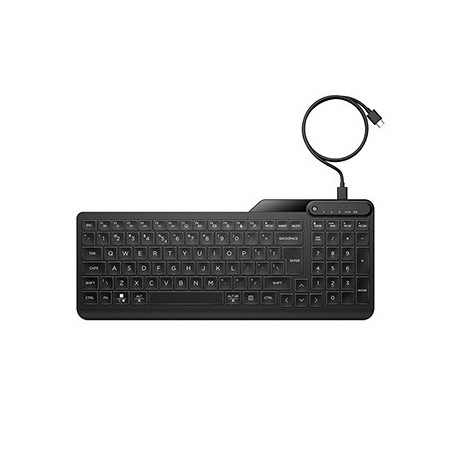 HP 400 Backlit klawiatura przewodowa (USB) CZ, czarna