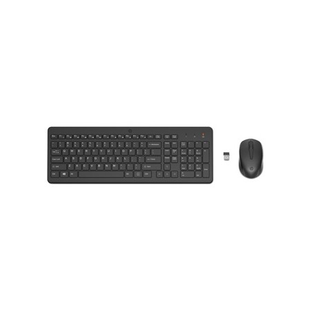 HP 330 Zestaw klawiatur bezprzewodowa US, czarna z myszą optyczną bezprzewodową, AAA, klasyczna, 2.4 [GHz]
