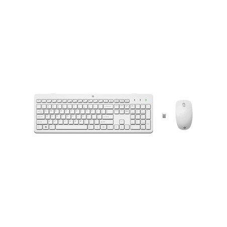 HP 230 Zestaw klawiatur bezprzewodowa CZ/SK, biała z myszą optyczną bezprzewodową, AAA, klasyczna, 2.4 [GHz]
