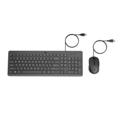 HP 150 Zestaw Klawiatura + Mysz przewodowa (USB) US, czarna 2.4 [GHz]