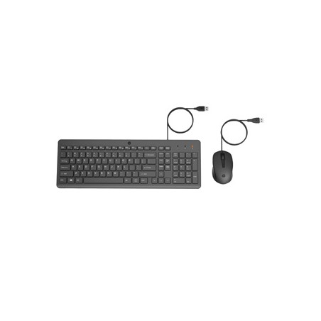 HP 150 Zestaw Klawiatura + Mysz przewodowa (USB) US, czarna 2.4 [GHz]