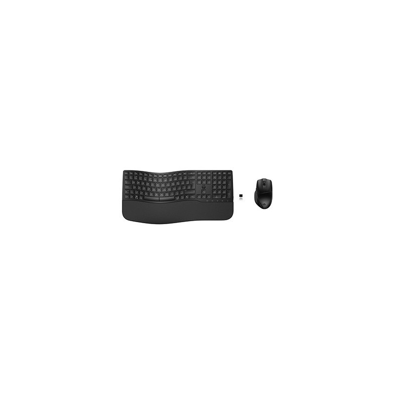 HP 680 Comfort Zestaw klawiatur bezprzewodowa CZ, czarna z myszą optyczną bezprzewodową, AA, klasyczna, nano odbiornik USB rodza