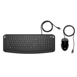 HP HP 200 Zestaw klawiatur przewodowa (USB) CZ, czarna z optyczną myszką, klasyczna