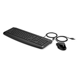 HP HP 200 Zestaw klawiatur przewodowa (USB) CZ, czarna z optyczną myszką, klasyczna