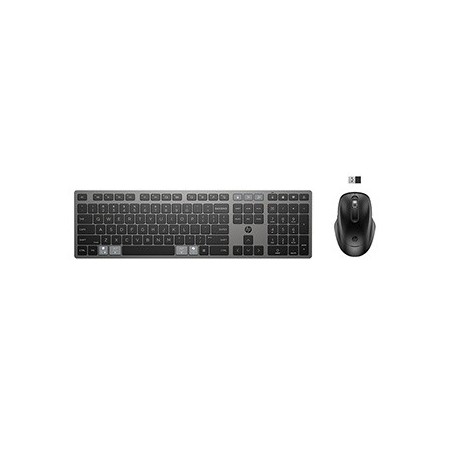 HP 720 Zestaw klawiatur bezprzewodowa CZ, czarna z myszą optyczną bezprzewodową, klasyczna, nano odbiornik USB rodzaj 2.4 [GHz]