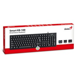 Genius Smart KB-100 COPILOT klawiatura przewodowa (USB) CZ/SK, czarna