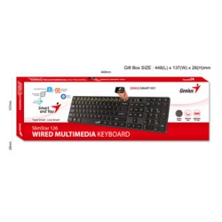 Genius SlimStar 126 COPILOT klawiatura przewodowa (USB) CZ/SK, czarna