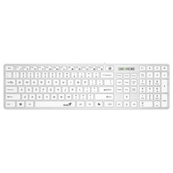 Genius SlimStar 126 COPILOT klawiatura przewodowa (USB) CZ/SK, biała