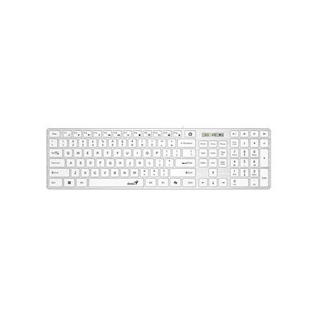 Genius SlimStar 126 COPILOT klawiatura przewodowa (USB) CZ/SK, biała