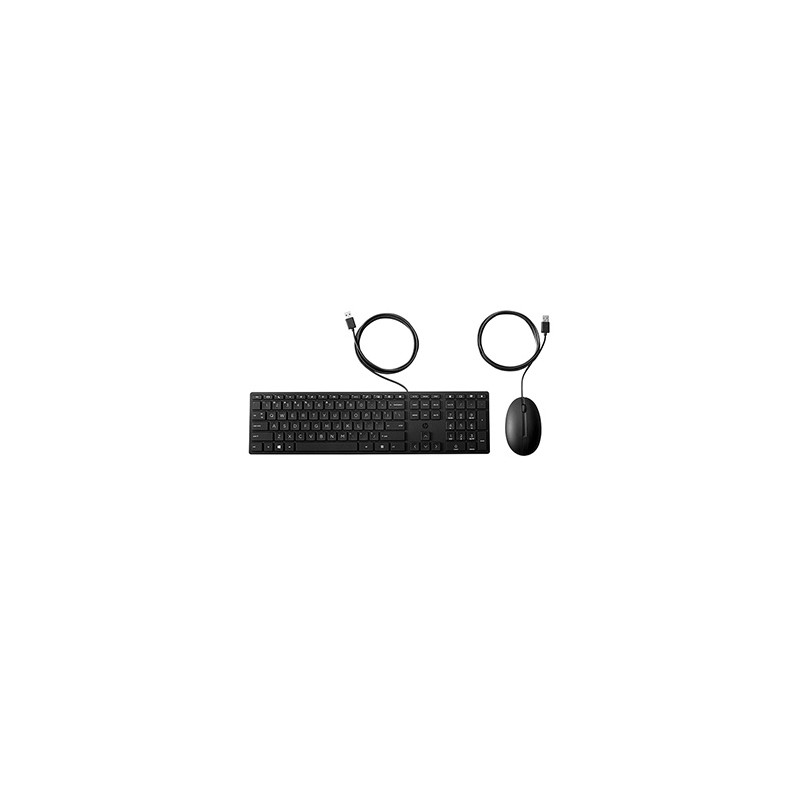 HP 320 MK Wired Mouse Keyboard zestaw klawiatura USB-A CZ/SK, czarna mysz przewodowa UBA-A, profilowana mysz, USB-A rodzaj