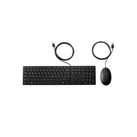 HP 320 MK Wired Mouse Keyboard zestaw klawiatura USB-A CZ/SK, czarna mysz przewodowa UBA-A, profilowana mysz, USB-A rodzaj