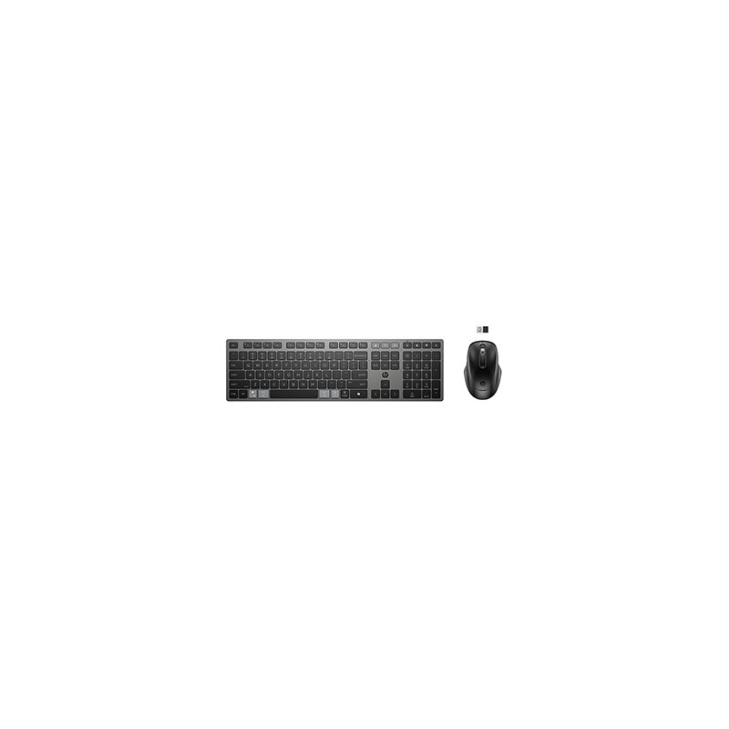HP 725 Capacitor Wireless Keyboard Mouse zestaw klawiatura bezprzewodowa CZ/SK, czarna z myszą optyczną bezprzewodową, napájení 